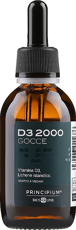 Харчова добавка "Вітамін D3" - BiosLine Principium D3 Vegan 2000 UI — фото N1
