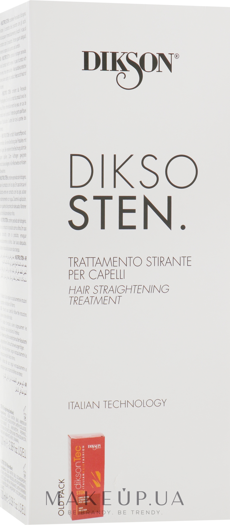 Двухфазная процедура выпрямления волос - Dikson Dikso Sten — фото 2x100ml