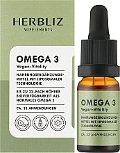 Пищевая добавка в каплях - Herbliz Omega 3 Vegan — фото N2