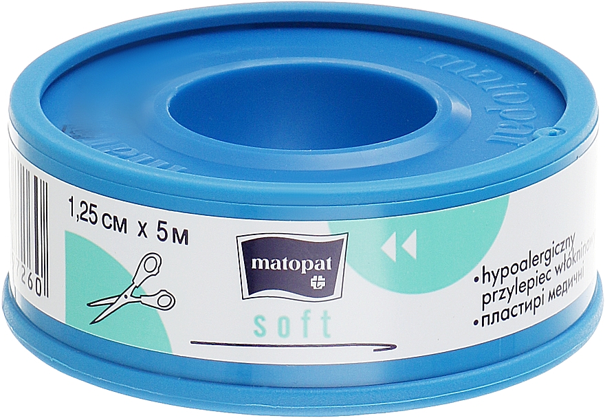 Медицинский пластырь Matopat Soft, 1,25см*5м - Matopat — фото N1