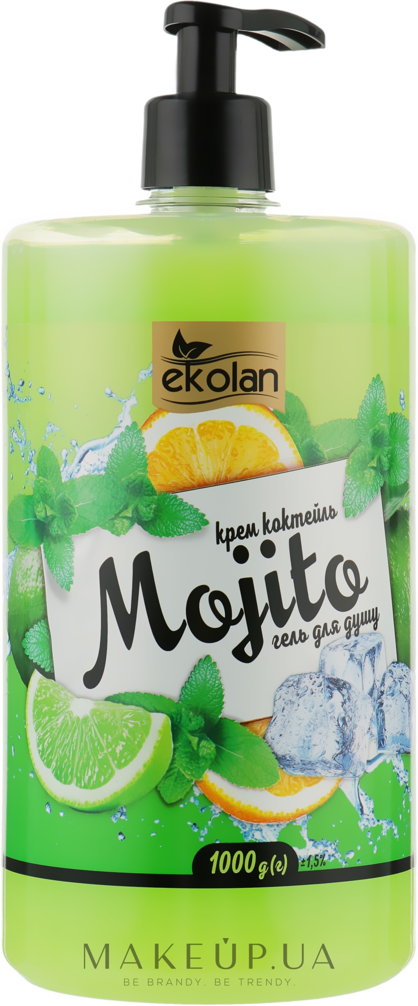 Гель для душу, крем-коктейль "Mohito" з дозатором - EkoLan — фото 1000ml