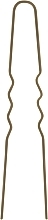 Шпильки для волос волнистые без наконечника 50 мм, коричневые - Tico Professional — фото N2