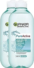 Духи, Парфюмерия, косметика Набор - Garnier Skin Active Pure Active Micellar Cleansing Water (micellar/water/2х400ml)