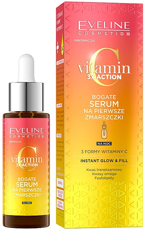 Ночная сыворотка для лица - Eveline Cosmetics Vitamin C 3x Action — фото N1