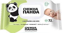 Парфумерія, косметика Вологі серветки для немовлят "Алое", з клапаном - Сніжна Панда