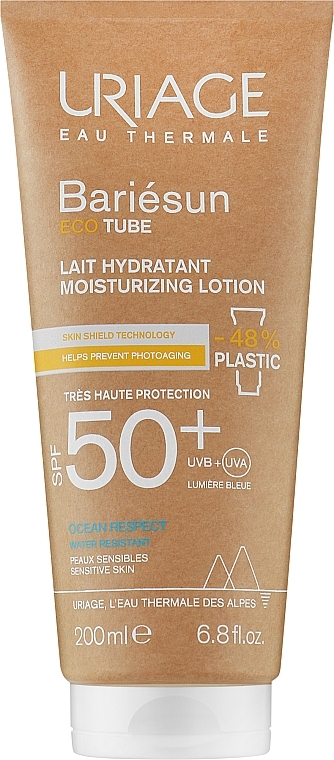 Солнцезащитный увлажняющий лосьон для тела - Uriage Bariesun Moisturuzing Lotion SPF50+ Eco Tube — фото N1
