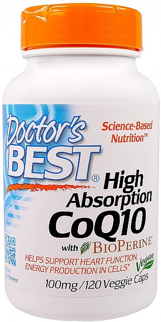 Коензим Q10 високої абсорбації, капсули - Doctor's Best High Absorption CoQ10 with BioPerine — фото N1