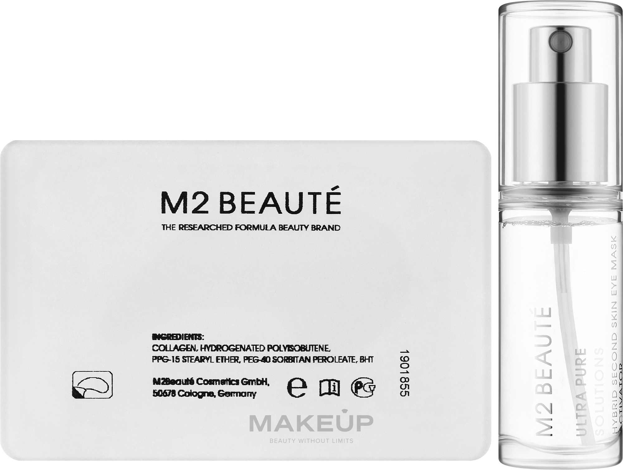 УЦЕНКА Насыщенная маска для кожи вокруг глаз - M2Beaute Ultra Pure Solutions Hybrid Second Skin Eye Mask Collagen * — фото 30ml