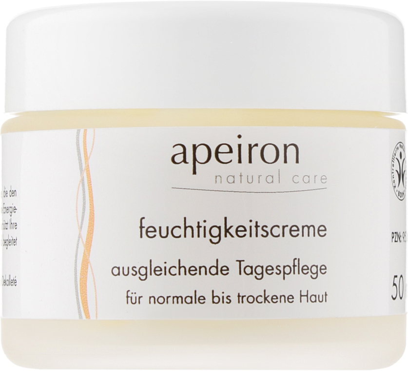 Увлажняющий дневной крем для нормальной и сухой кожи - Apeiron Moisturizing Cream — фото N1
