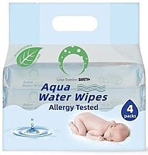 Дитячі вологі серветки, 4х50 шт. - Luna Bambini Aqua Water Wipes — фото N1