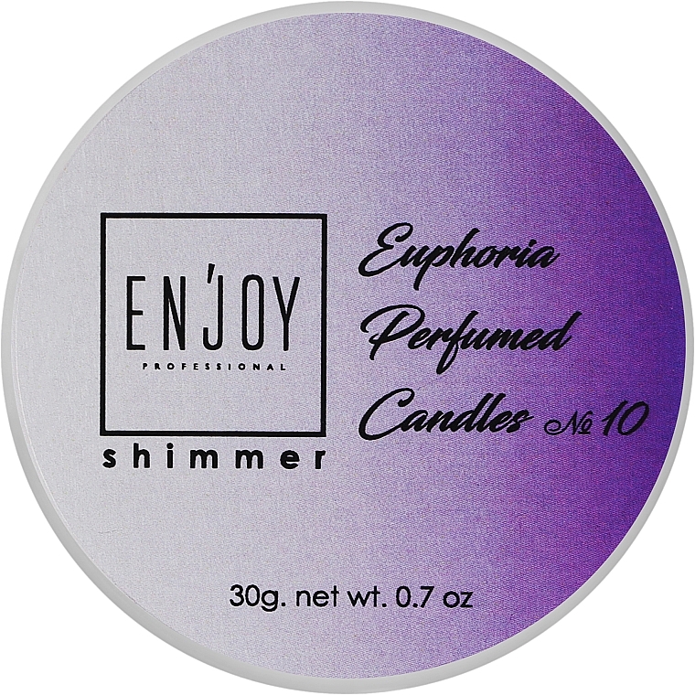 Парфюмированная массажная свеча - Enjoy Professional Shimmer Perfumed Candle Euporia #10 — фото N1