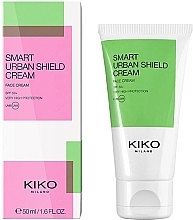 Парфумерія, косметика Зволожувальний денний крем з SPF 50+ - Kiko Milano Smart Urban Shield Cream Spf 50+