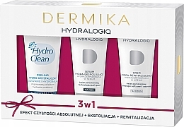 Парфумерія, косметика Набір - Dermika Hydralogio (peel/30ml + ser/20 ml + cr/face/30ml)