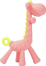 Прорізувач-іграшка для зубів "Жираф", рожевий - Lindo LI 330 — фото N1