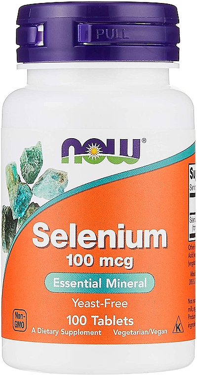 Селен, 100 мг в таблетках - Now Foods Selenium