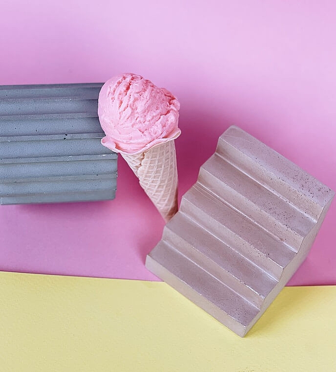 Мило-ріжок "Полуничне морозиво", рожеве - Dushka — фото N3