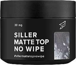 Топ для гель-лаку без липкого шару - Siller Professional Top Matte No Wipe — фото N1