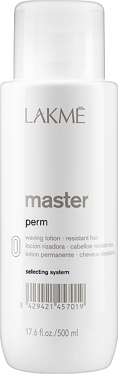 УЦІНКА Лосьйон для завивки жорсткого волосся - Lakme Master Perm Waving Lotion 0 for Resistant Hair * — фото N1