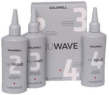 Набор для полуперманентного изменение формы волос - Goldwell Nuwave (h/lot/150ml + h/ser/150ml + h/fluid/150ml) — фото N1