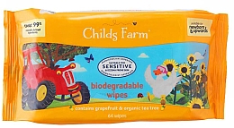 Парфумерія, косметика Дитячі вологі серветки - Childs Farm Biodegradable Wipes With Grapefruit And Tea Tree