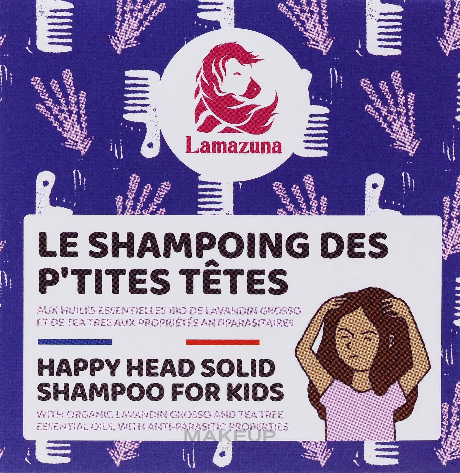 Твердий шампунь для дітей проти вошей - Lamazuna Happy Head Solid Shampoo For Kids — фото 70g