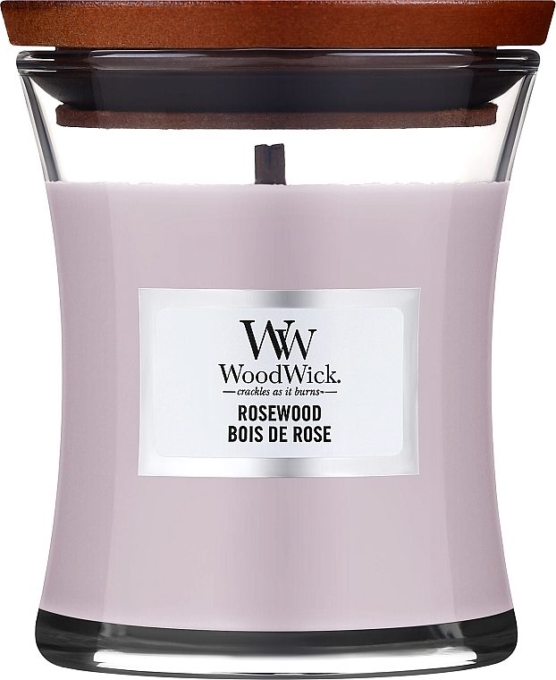 Ароматична свічка в склянці - WoodWick Hourglass Candle Rosewood — фото N2