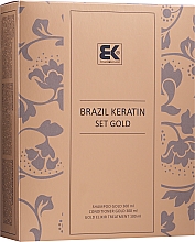 Парфумерія, косметика Набір - Brazil Keratin Anti Frizz Gold (shm/300ml + cond/300ml + elixir/100ml)