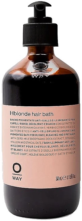 Шампунь с антижелтым эффектом - Oway Hblonde Hair Bath — фото N1