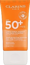 Духи, Парфюмерия, косметика Солнцезащитный крем от морщин - Clarins Youth-Protecting Sunscreen SPF 50