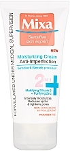 Увлажняющий крем с цинком для кожи, склонной к недостаткам - Mixa Sensitive Skin Expert 2in1 Cream — фото N2