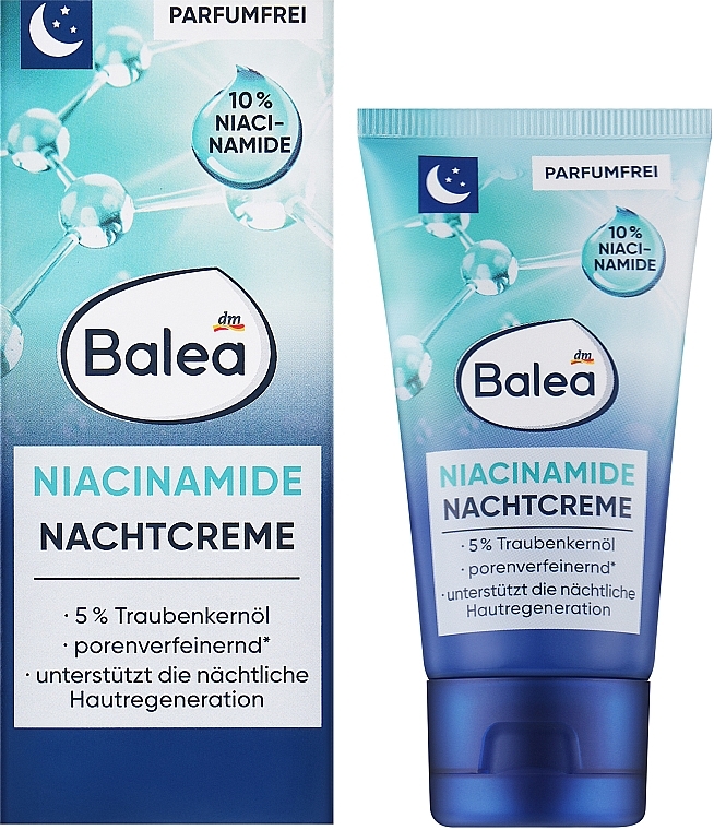 Ночной крем для лица с ниацинамидом - Balea Niacinamide Night Cream — фото N2