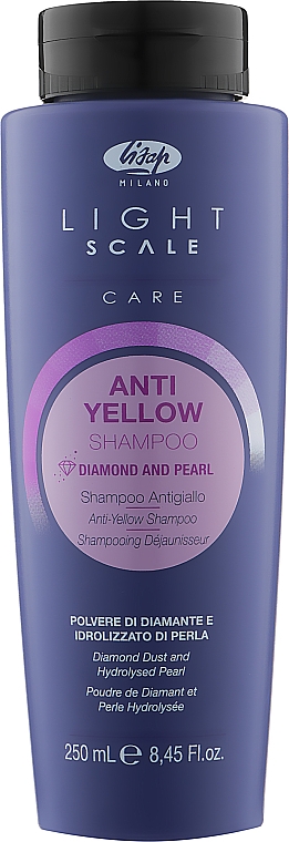 Шампунь против желтизны волос с фиолетовыми пигментами - Lisap Light Scale Care