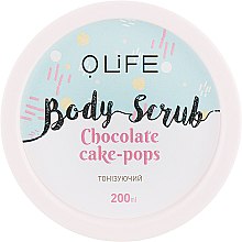 Парфумерія, косметика Скраб для тіла "Шоколадний кейк-попс" - Organic Life Body Scrub Chocolate Cake-Pops