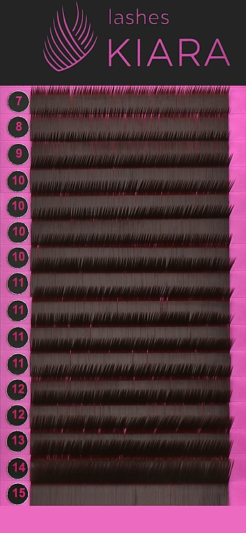 Ресницы для наращивания L 0,10 (7-15 mm) - Kiara Lashes — фото N2