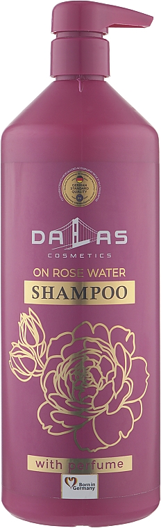 Шампунь для зміцнення й росту волосся на трояндовій воді - Dalas On Rose Water Shampoo — фото N3