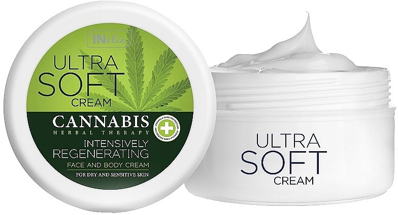 Інтенсивно регенервальний крем для обличчя та тіла - Revers Inelia Cannabis Intensively Regenerating Face & Body Cream — фото N1