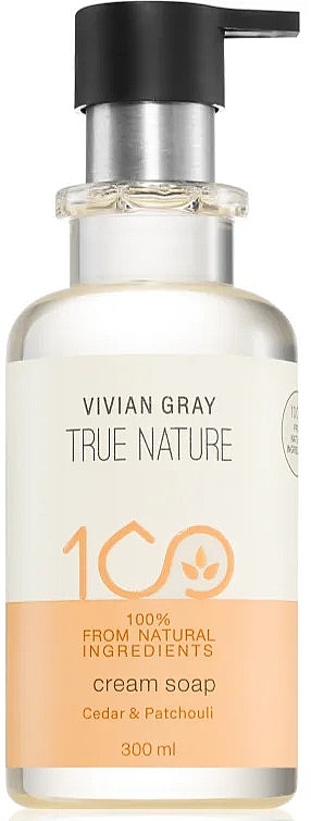 Крем-мыло для рук - Vivian Gray True Nature Cedar & Patchouli Cream Soap  — фото N1