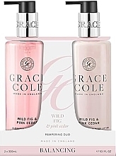 Парфумерія, косметика Набір - Grace Cole Wild Fig & Pink Cedar Hand Care Duo (h/wash/300ml + h/body/lot/300ml)