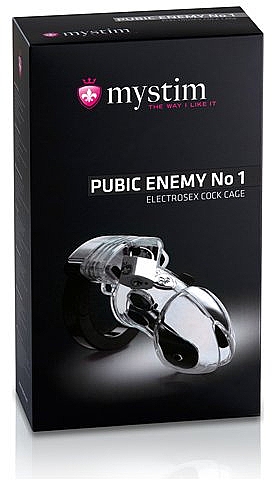 Пояс верности для электростимуляции, серебристый - Mystim Pubic Enemy No 1 Cock Cage — фото N3