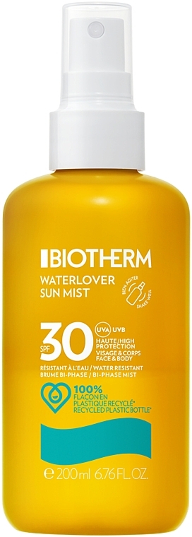 Солнцезащитный спрей для тела и лица SPF30 - Biotherm Waterlover Sun Mist SPF30 — фото N1