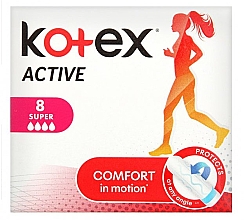 Духи, Парфюмерия, косметика Гигиенические тампоны, 4 капли, 8 шт - Kotex Active Super 