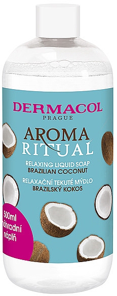 Жидкое мыло "Бразильский кокос" - Dermacol Aroma Ritual Brazilian Coconut Relaxing Liquid Soap (сменный блок) — фото N1