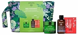 Парфумерія, косметика Набір - Apivita Bee Radiant Sings Of Aging & Anti-Fatigue Set (cr/gel/50ml + foam/75ml + sun/cr/2ml+pouch)