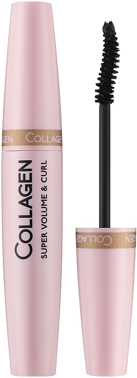 Туш для об'єму, підкручувальна - Dermacol Collagen Super Volume & Curl Mascara — фото N1