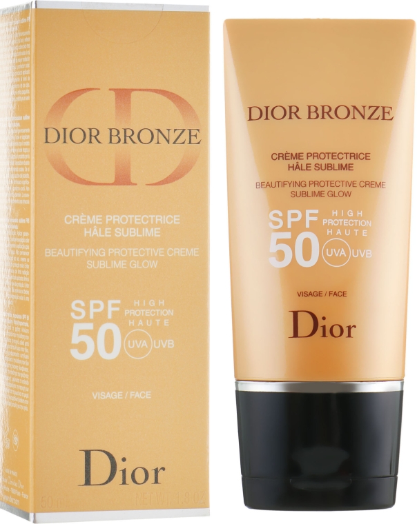 Солнцезащитный крем для лица SPF50 - Dior Bronze Beautifying Protective Creme Sublime Glow — фото N1
