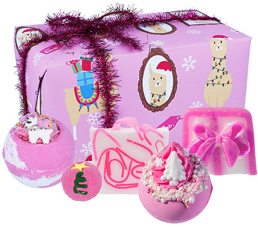 Набор бомбочек для ванны - Bomb Cosmetics Fleece Navidad 5 Piece Gift Pack — фото N1