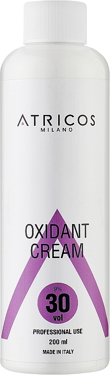 Оксидант-крем для окрашивания и осветления прядей - Atricos Oxidant Cream 30 Vol 9% — фото N2