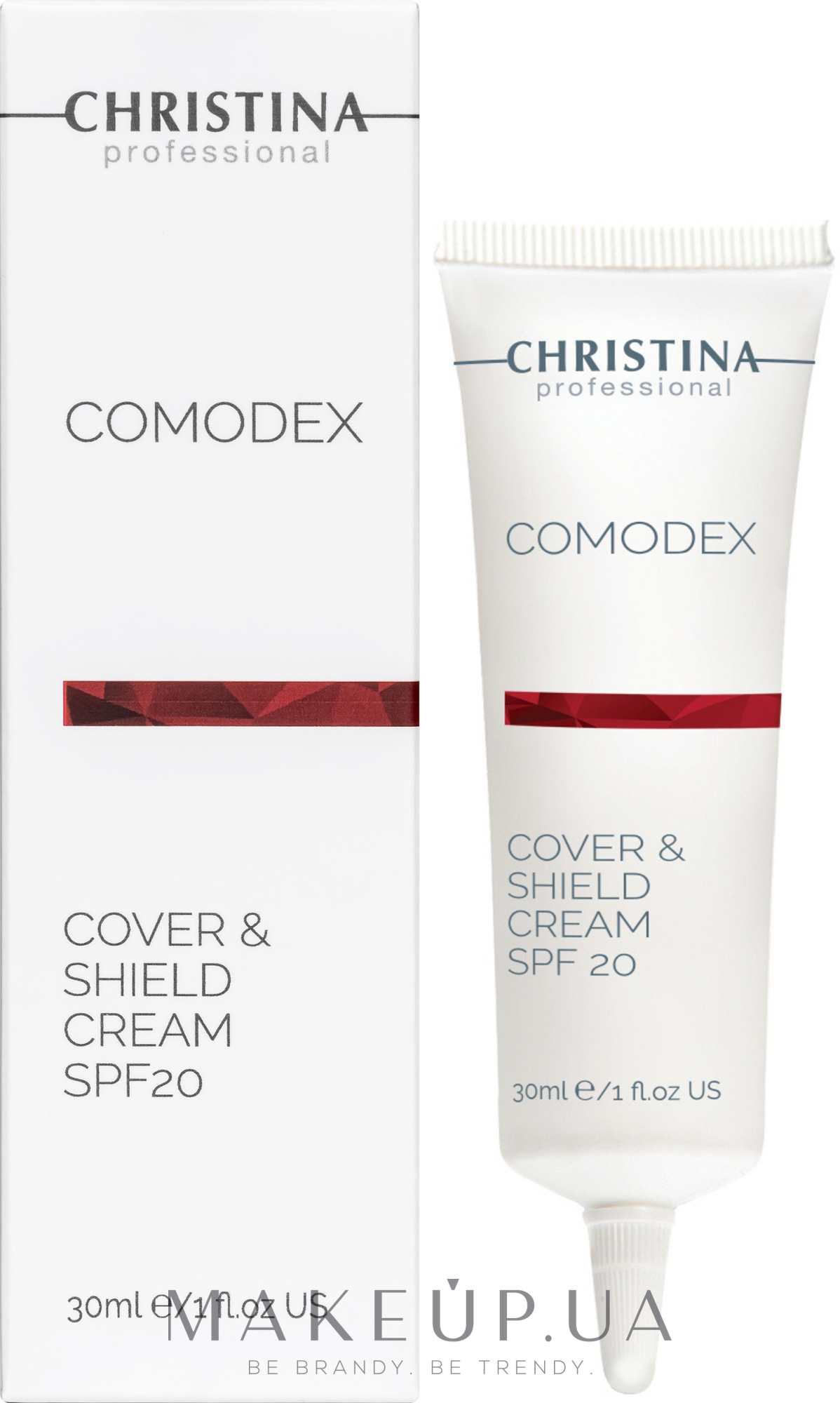 Захисний крем з тонуючим ефектом для обличчя - Christina Comodex Cover&Shield Cream SPF20 — фото 30ml