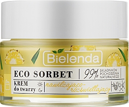 Зволожувальний і освітлювальний крем для обличчя - Bielenda Eco Sorbet Moisturizing & Brightening Face Cream — фото N1