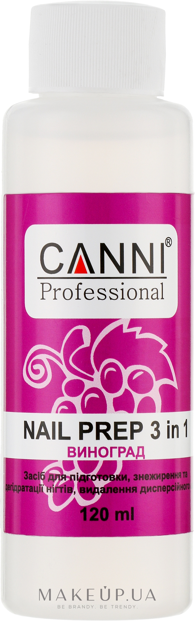 Средство для обезжиривания и дегидратации ногтей - Canni Gel Nail Prep Grapes — фото 120ml